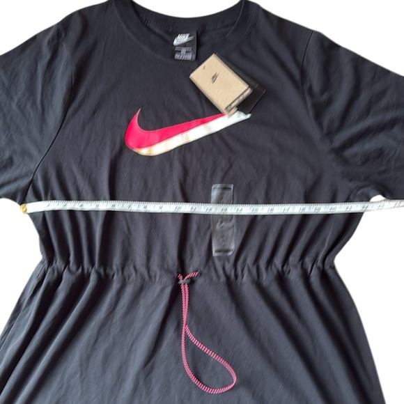 NIKE Sportswear Icon Clash Black Knit Dress Drawstring Waist, NWT, Size 1X - Picture 11 of 13